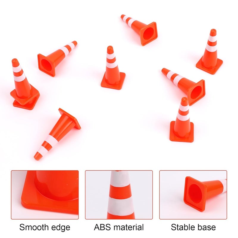 GUSDYIT 30 Pcs Mini Traffic Cones, 1.8 inch Plastic Small Cones for Micro Road Signs Training Party Sports Early Educational - Image 3